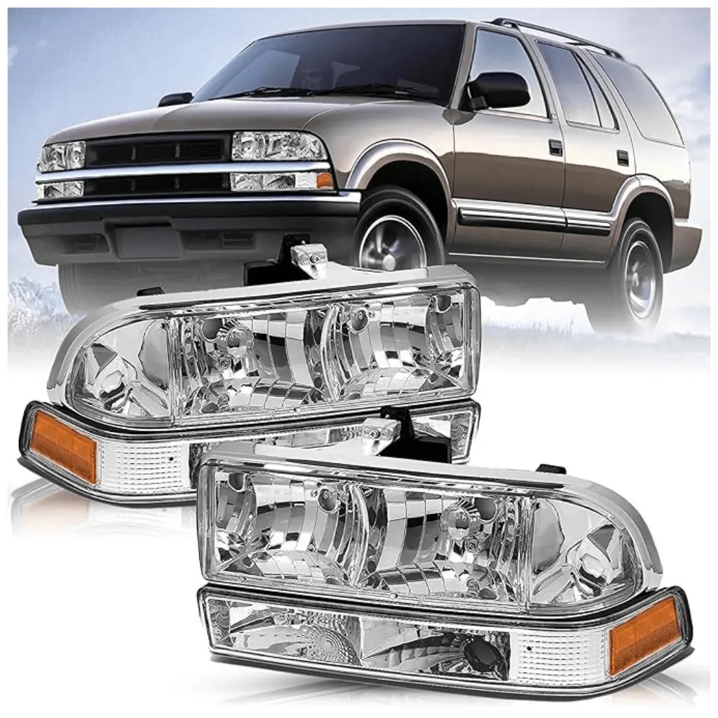 Headlights Chevy Blazer 1998-2005 | Chevy S10 Pickup 1998-2004 W/O Bulbs 1