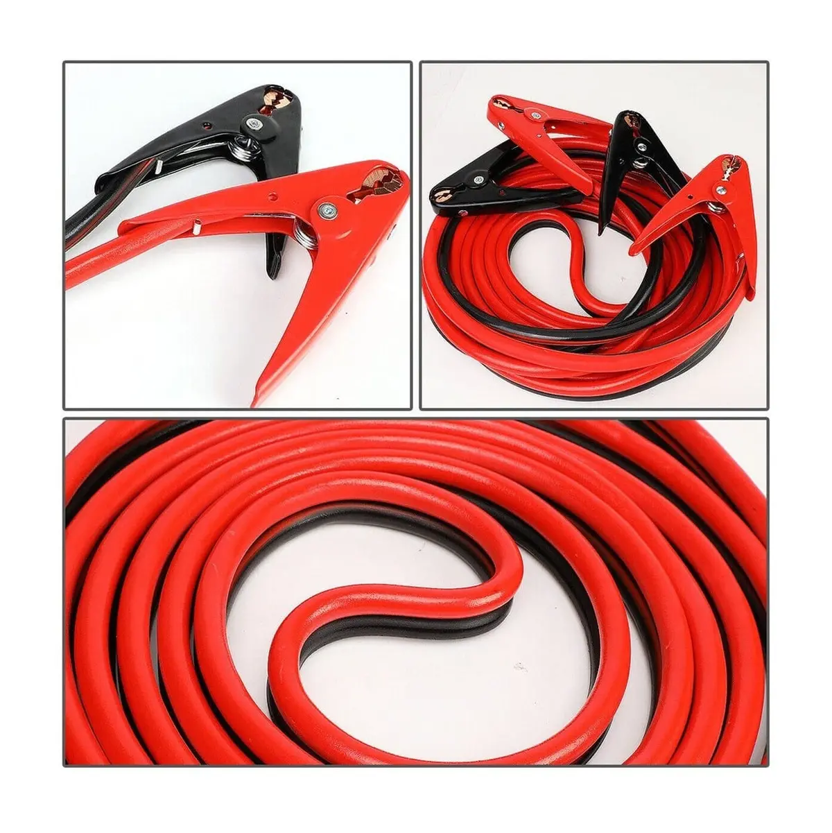 Heavy Duty Jumper Booster Cables Commercial Grade Battery 2 Gauge 20Ft 600 Amp 1