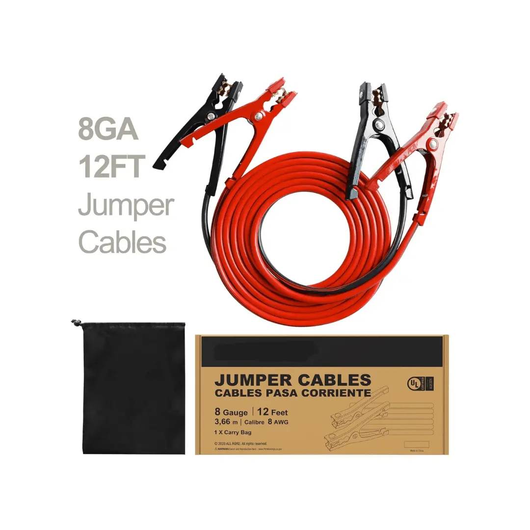 Jumper Cables For Car, Ul-Listed 8 Gauge 12 Feet Heavy Duty Booster Cables With Carry Bag (8Awg X 12Ft) 2