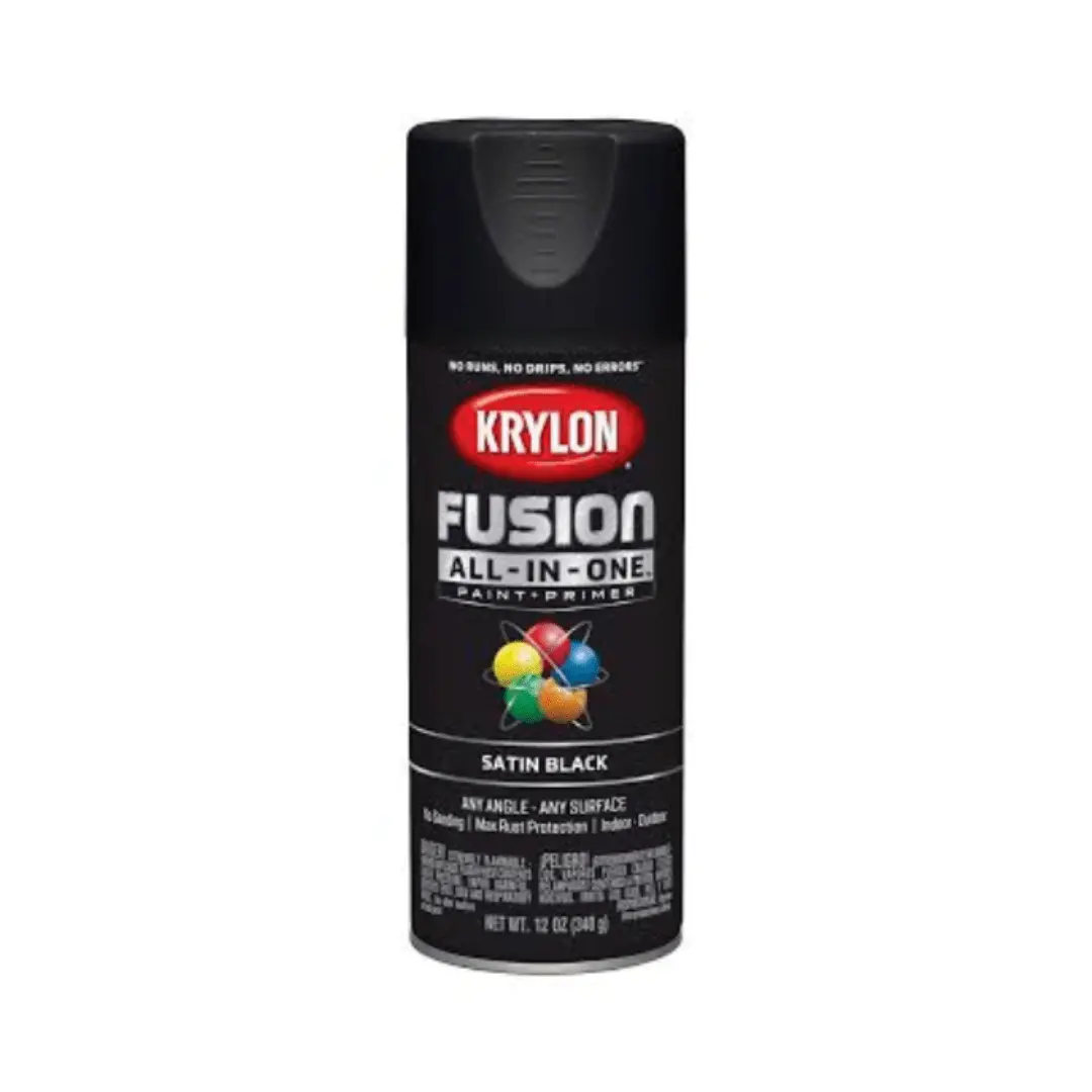 Krylon Satin Black Fusion All-In-One Paint Spray 1