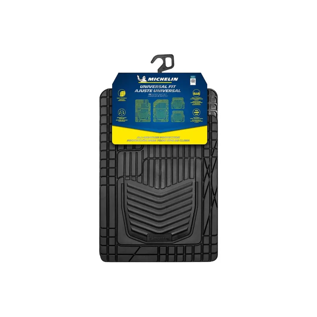 Michelin Universal Rubber Car Mat (Black) 4 Pieces 1