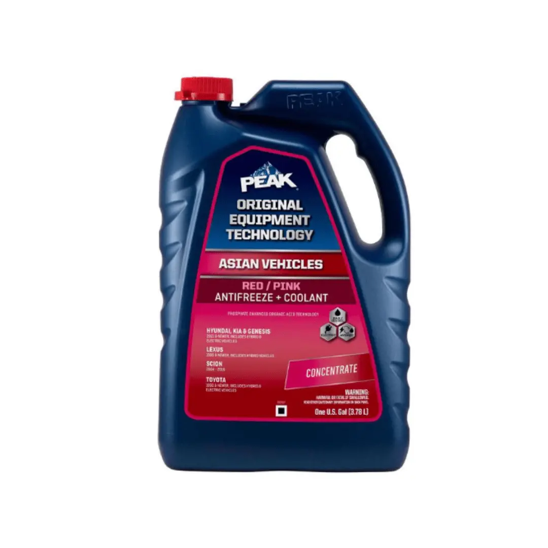 Peak Original Equipment Technology Asian Vehicles Red, Pink Antifreeze And Coolant Concentrated 1