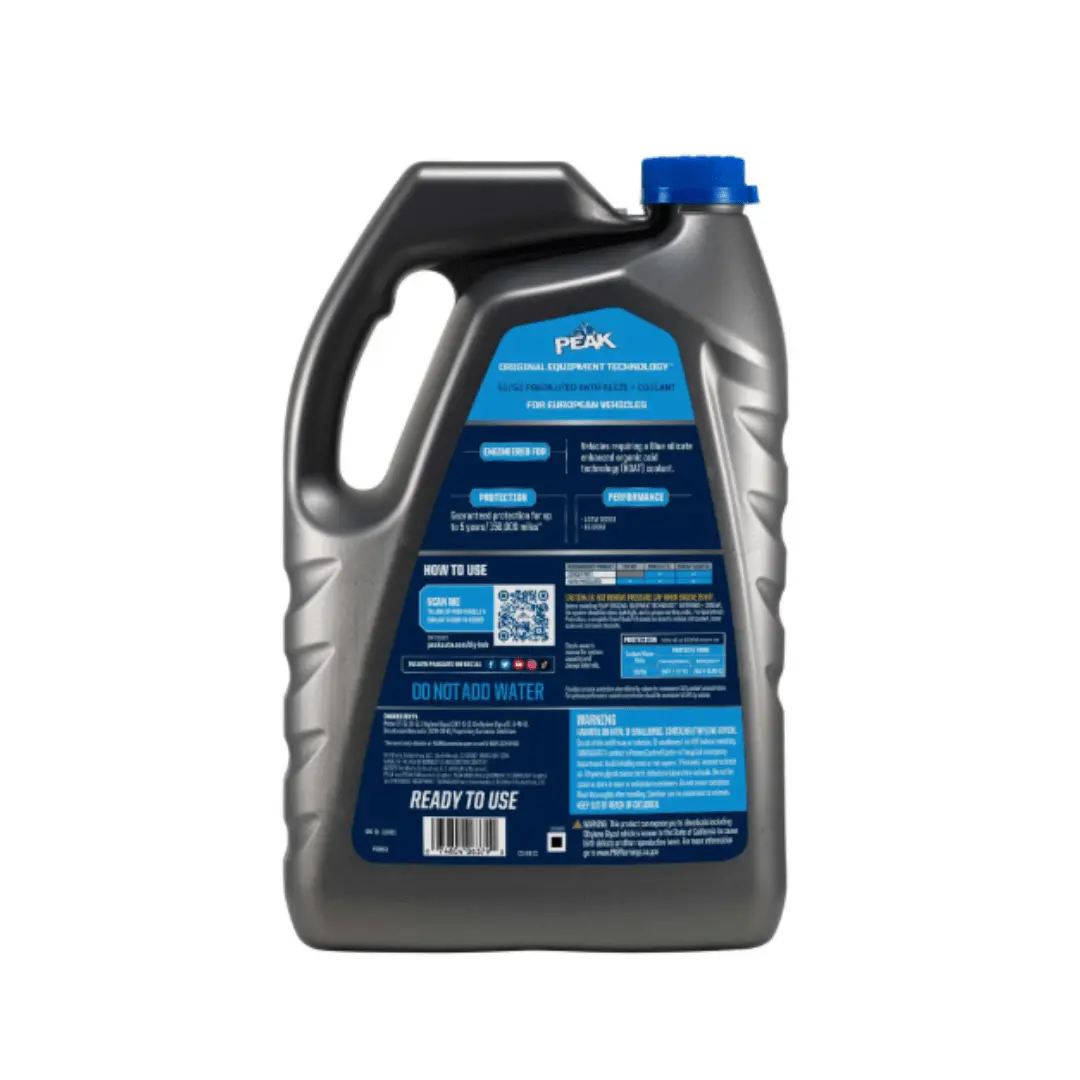 Peak Original Equipment Technology European Vehicles Blue, Blue Antifreeze And Coolant 50/50 2