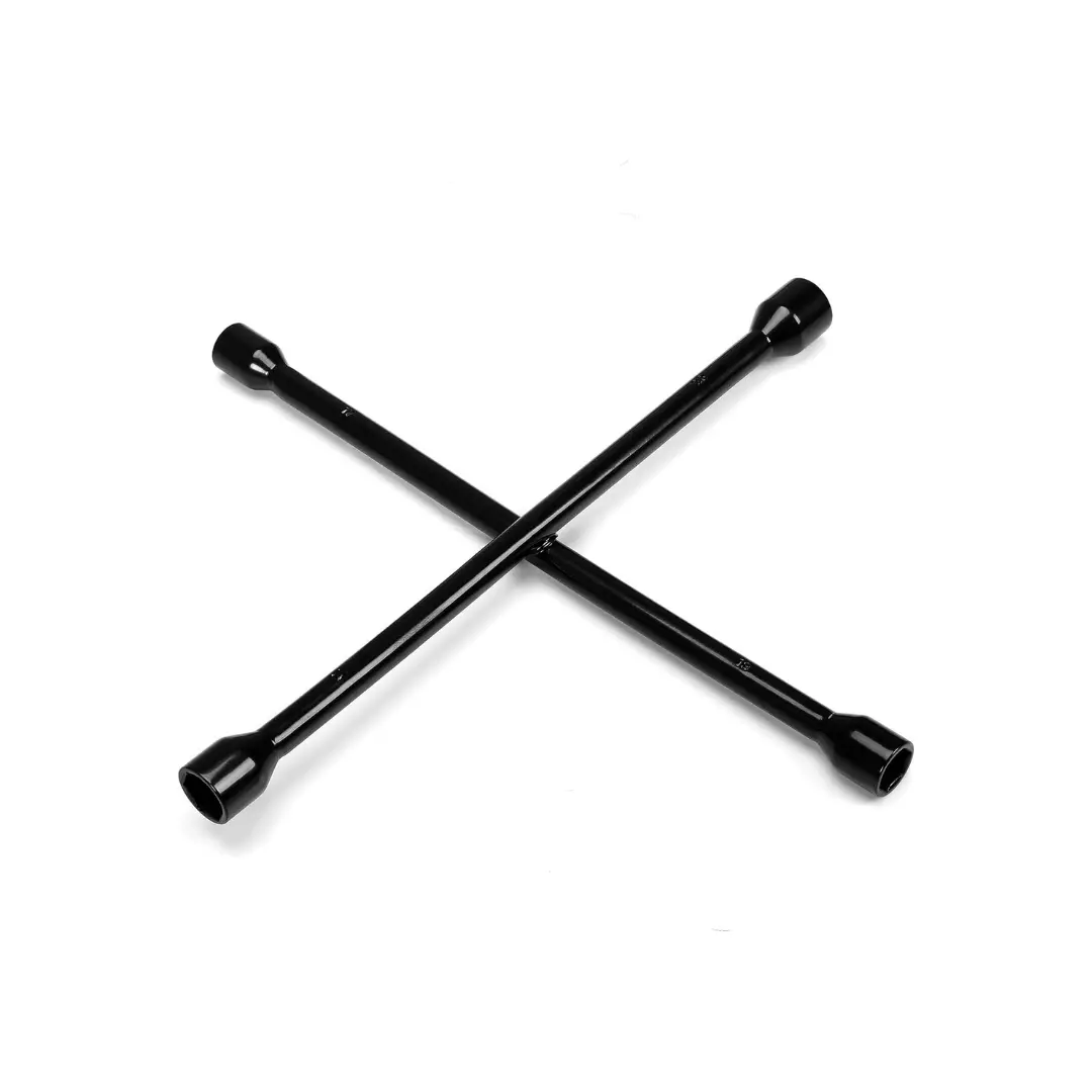 Professional 14" Universal Heavy Duty 4-Way Cross Lug Wrench, Black 1