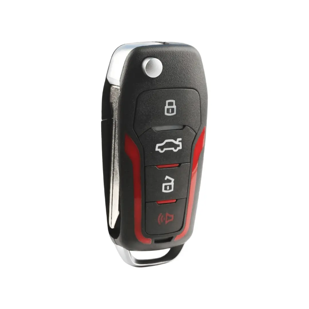 Replacement For 1998-2016 Ford Lincoln Mercury Mazda 4-Button Keyless Entry Remote Flip Key 1