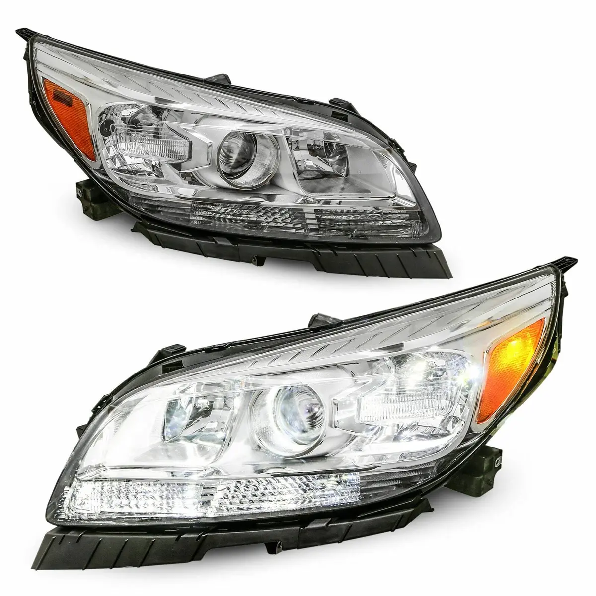 Set 2 Projector Headlights Headlamps For 2013 2014 2015 Chevy Malibu Front Lamps 1