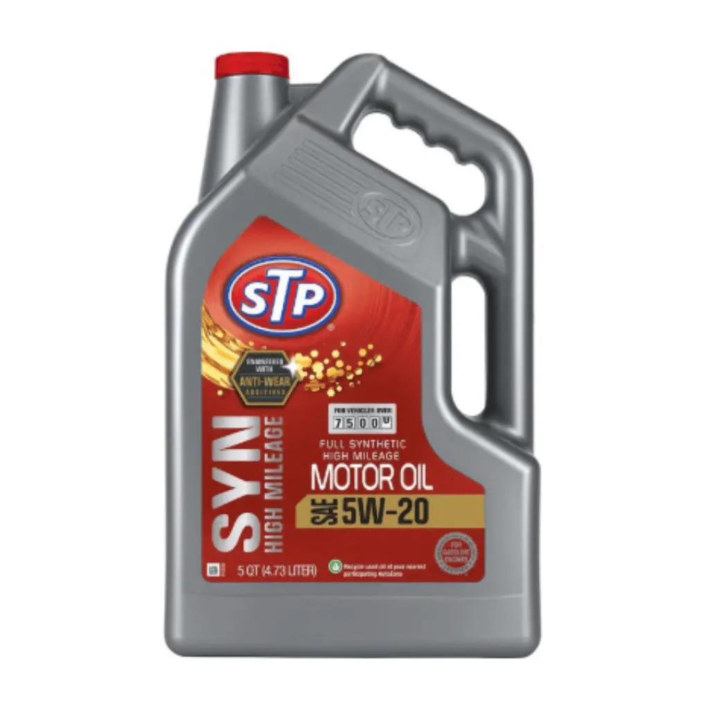 Stp High Mileage Full Synthetic Engine Oil 5W-20 5 Quart 1