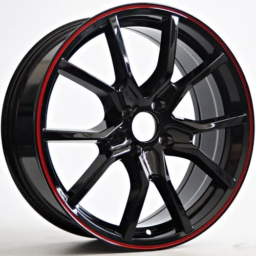 Nooe Ruby 7X17 4X100 Et38 73,1 Black+Red Lip 1