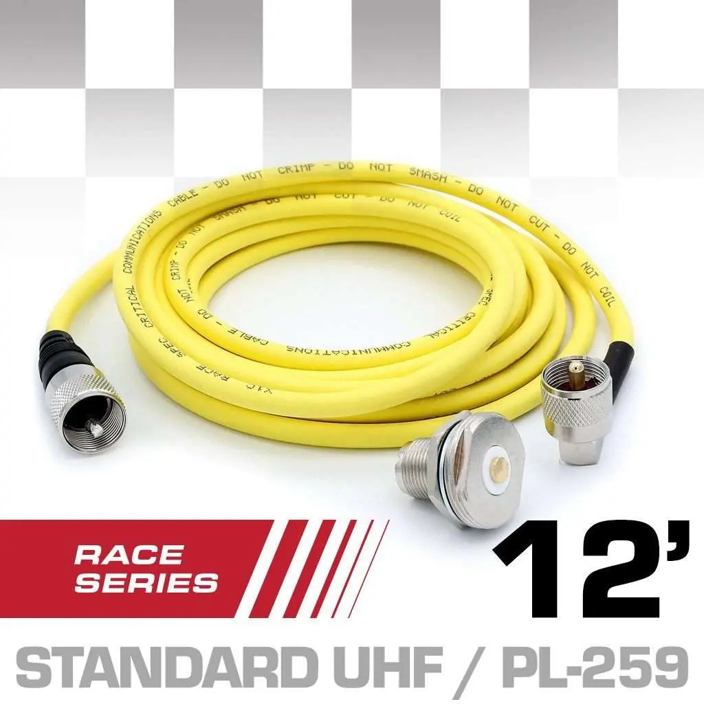 12 Ft Antenna Coax Cable Kit - Race Series By Rugged Radios 1