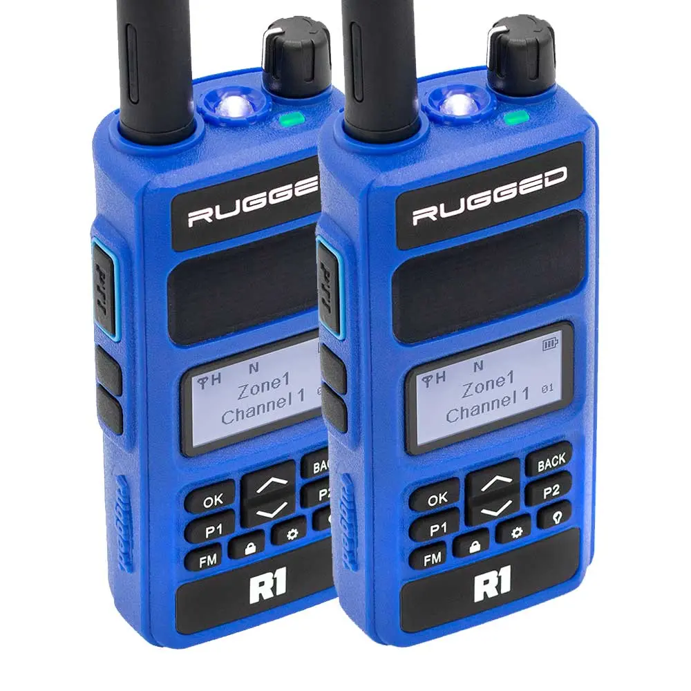 2 Pack - Rugged R1 - Business Band Two Way Handheld Radio - Digital And Analog 1