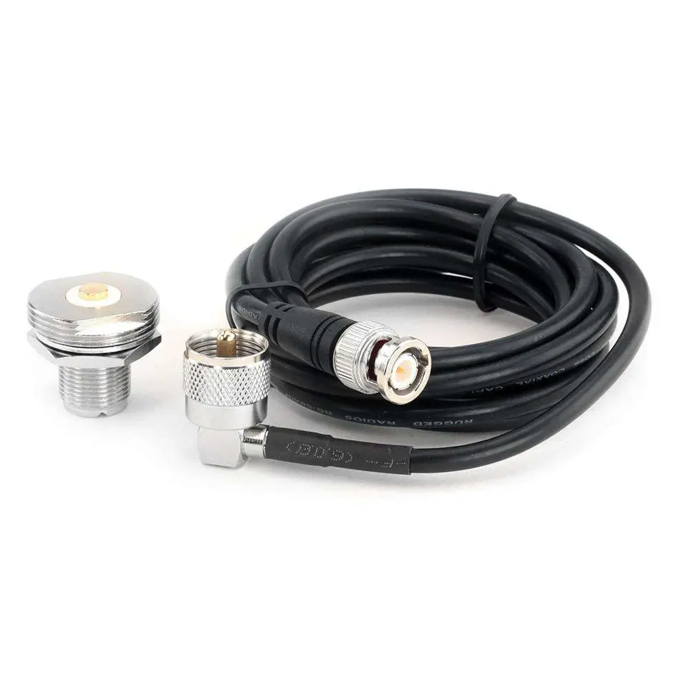 7 Ft Antenna Coax Cable Kit With Bnc Connector For Handheld Radios - By Rugged Radios 1