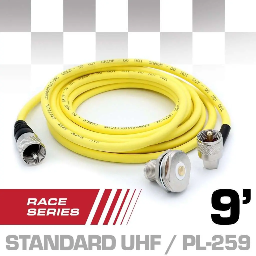 9 Ft Antenna Coax Cable Kit - Race Series - By Rugged Radios 1