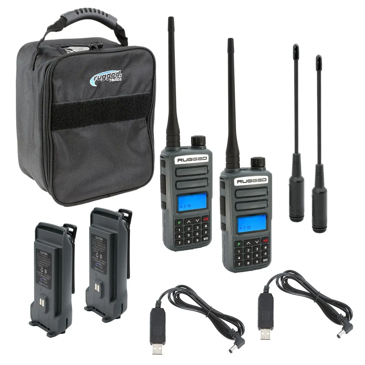 Adventure Pack - Rugged Gmr2 Plus - Gmrs And Frs Two Way Handheld Radios With Accessories 1