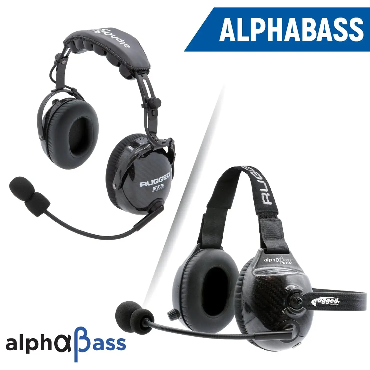 Alphabass Carbon Fiber Headset For Stereo And Offroad Intercoms 1