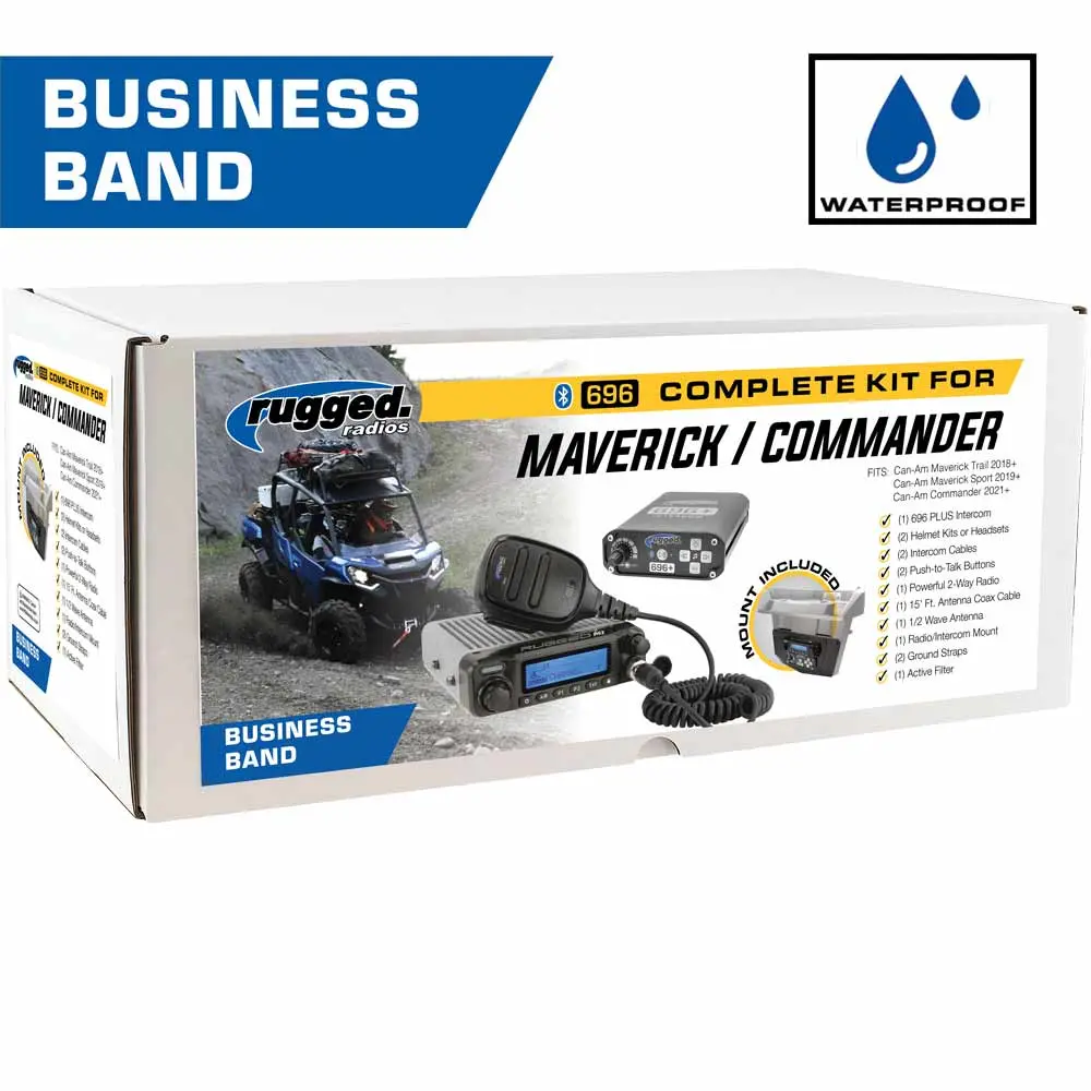 Can-Am Maverick Commander Complete Utv Communication Intercom And Radio Kit With Glove Box Mount 1