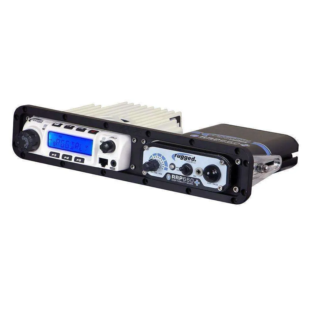 Dash Mount Horizontal For M1 / Rm45 / Rm60 / Gmr45 Style Radios And Intercom - Billet Aluminum 1