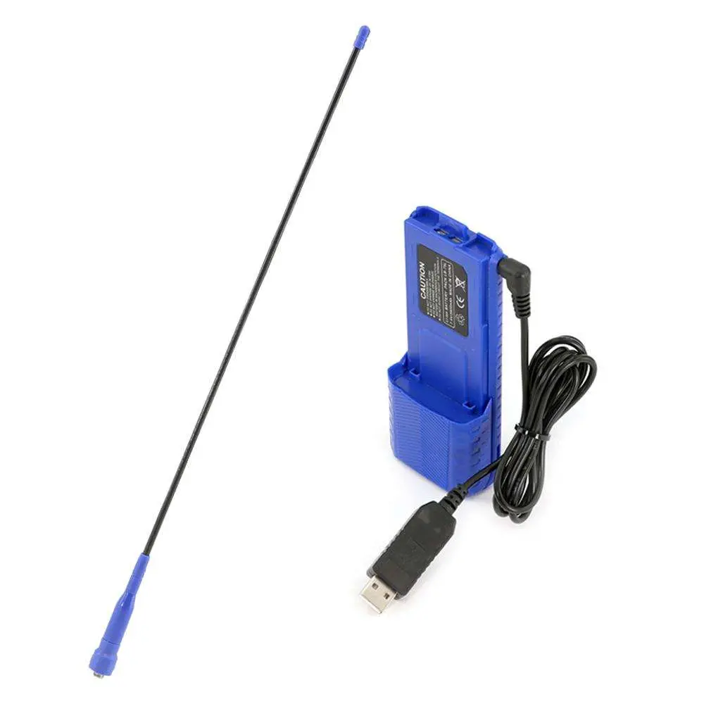 Go Further Bundle - For V3 And Rh5r Handheld Radios - Long Range Antenna , Xl Battery , And Usb Charging Cable 1