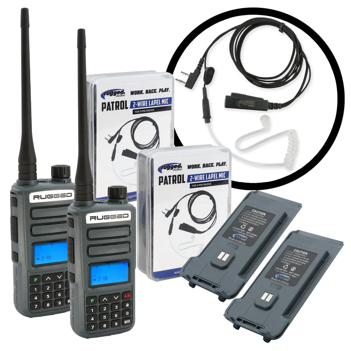 Great Outdoors Pack - Rugged Gmr2 Plus - Gmrs And Frs Two Way Handheld Radios With Accessories 1