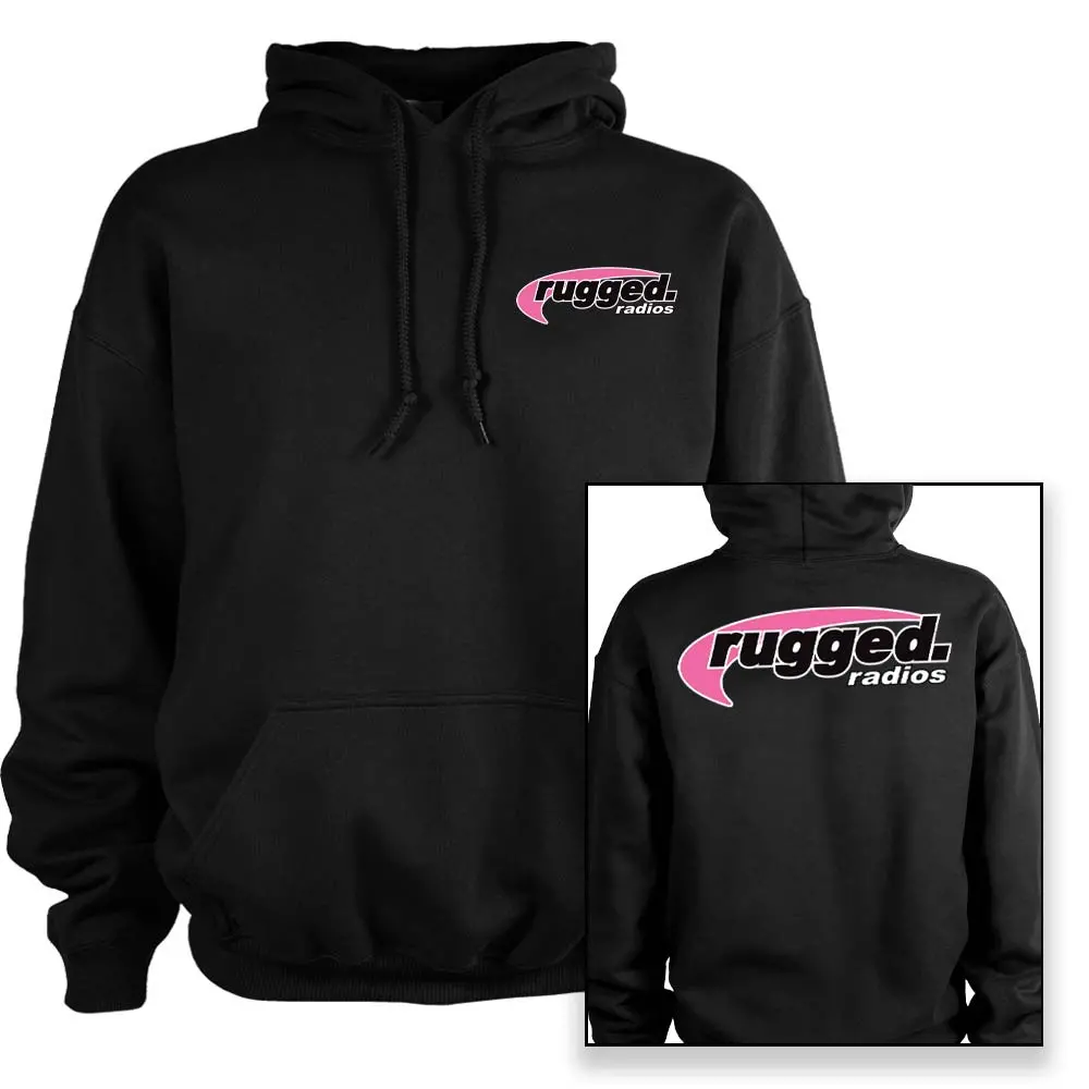 Rugged Radios Pink Pullover Hoodie - Black 1