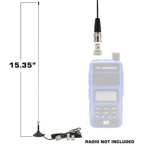 Magnetic Mount Dual Band Antenna For Rugged Handheld Radios R1, Rdh-X, V3, Rdh-16, Rh-5R 1