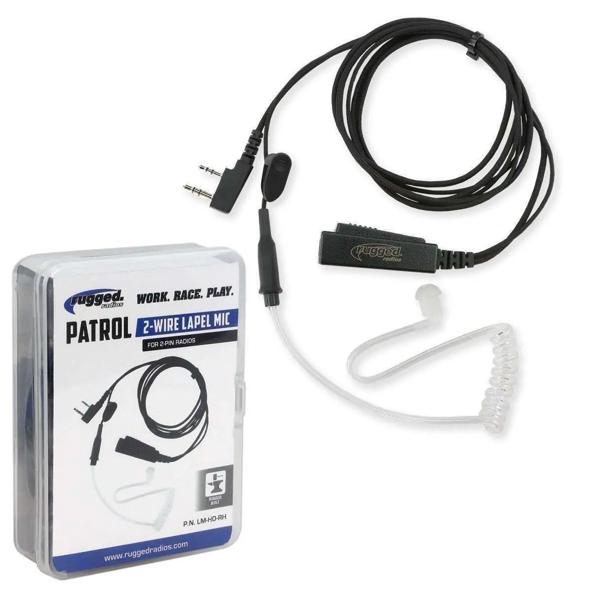 Lapel Mic - 2 Wire With Acoustic Tube For Handheld Radios 1
