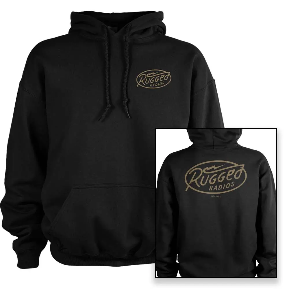 Rugged Radios Bolt Pullover Hoodie - Black 1
