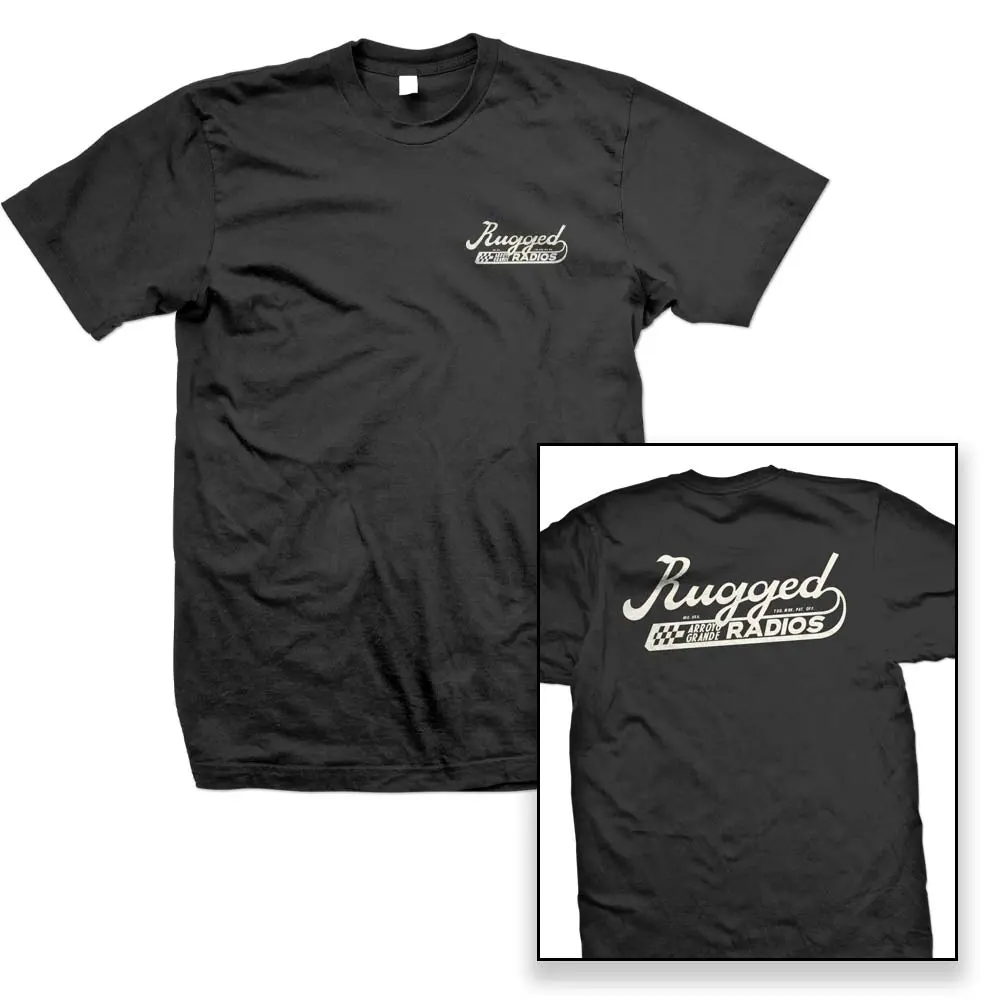Rugged Radios Script T-Shirt - Black 1