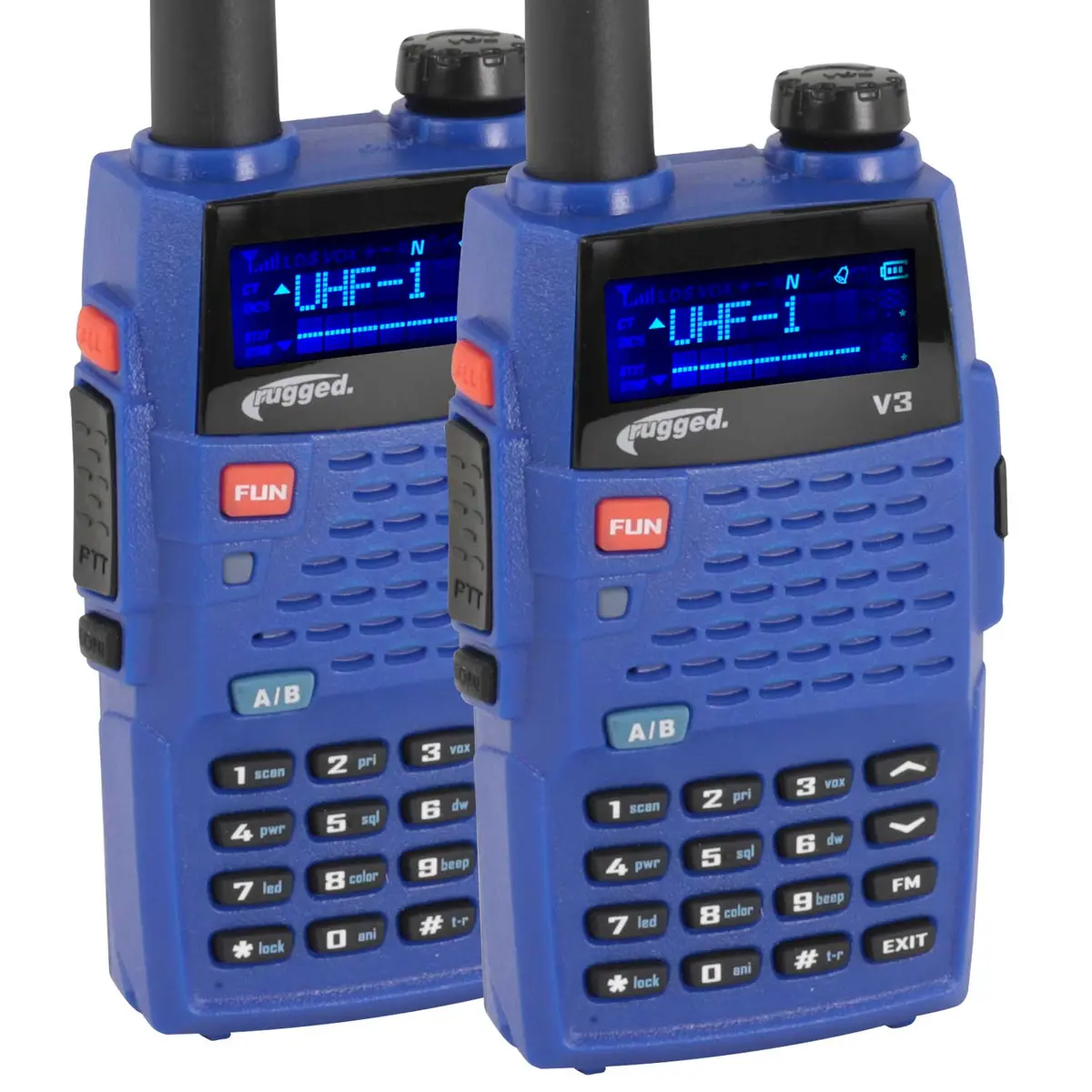 2 Pack - Rugged V3 - Business Band Two Way Handheld Radio - Analog Only 1