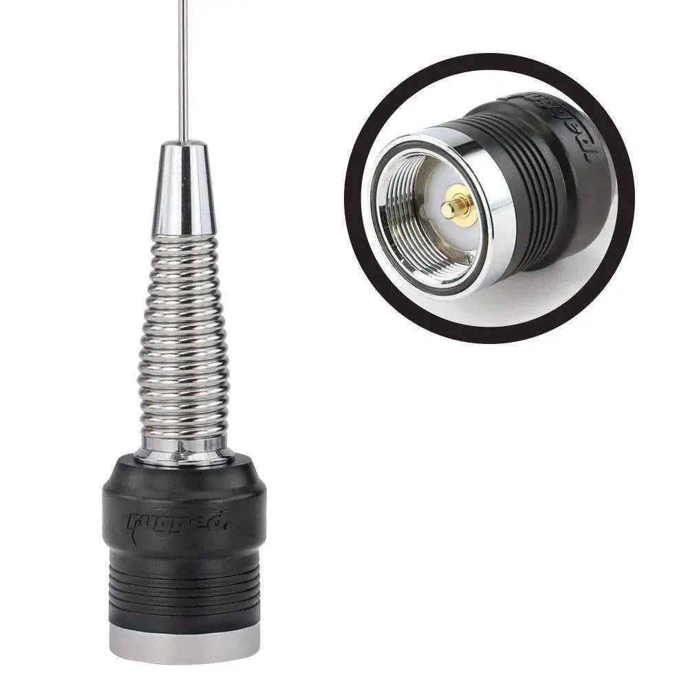 Uhf & Vhf Wide Band 1/4 Wave Antenna With Spring (132 - 525 Mhz) 1