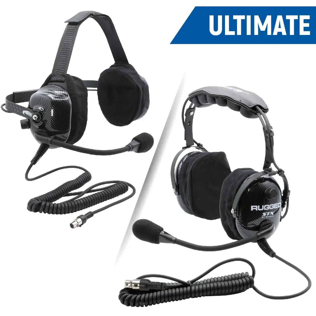 Ultimate Headset For Stereo And Offroad Intercoms - Over The Head Or Behind The Head 1