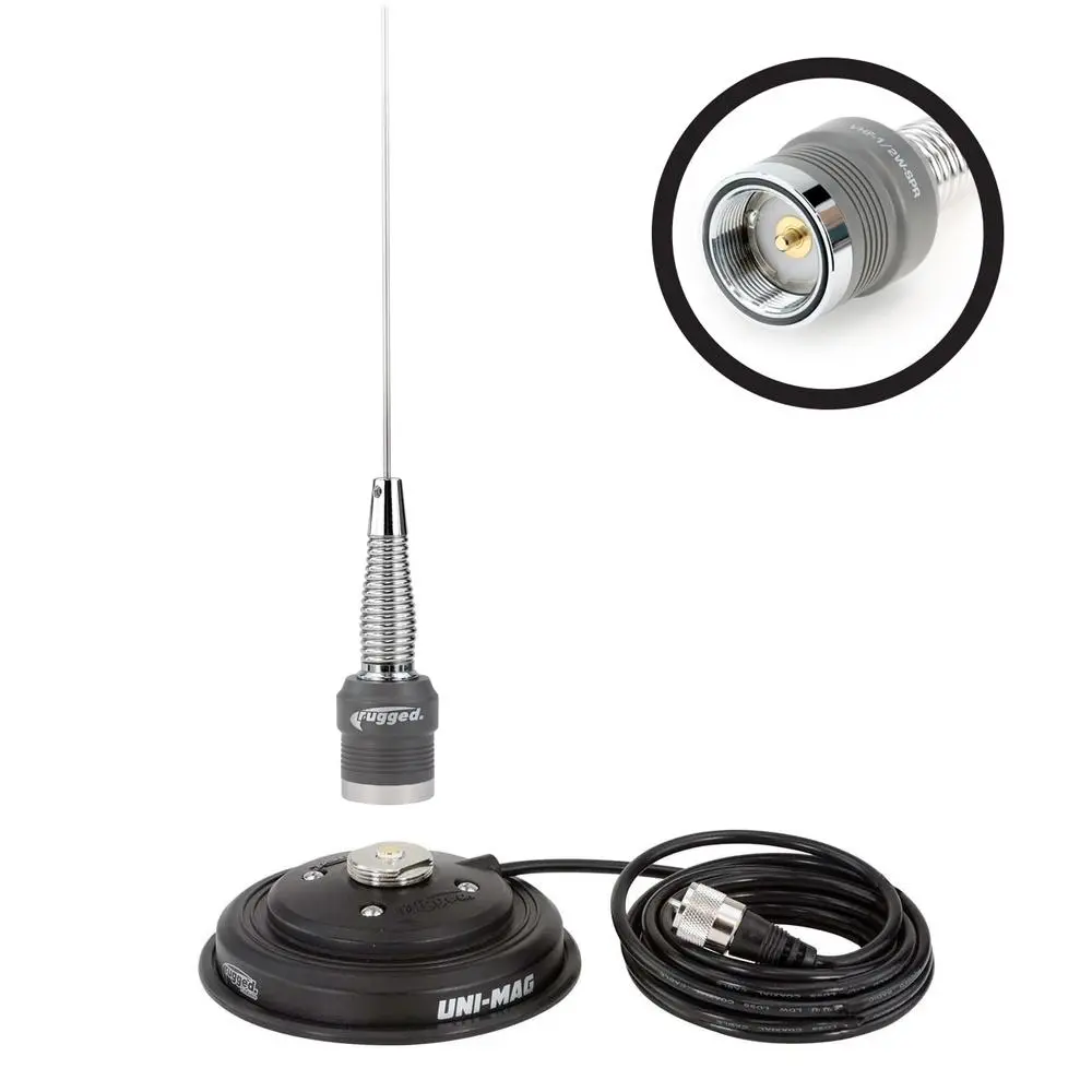 Vhf 1/2 Wave No Ground Plane (Ngp) Antenna Kit With Magnetic Mount 1