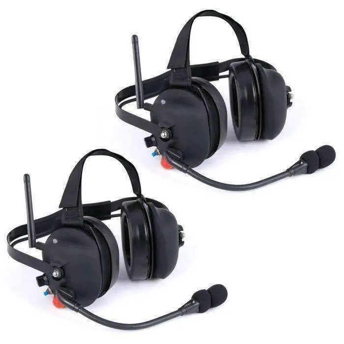 Wireless Double Talk Dual Headset Intercom System 1