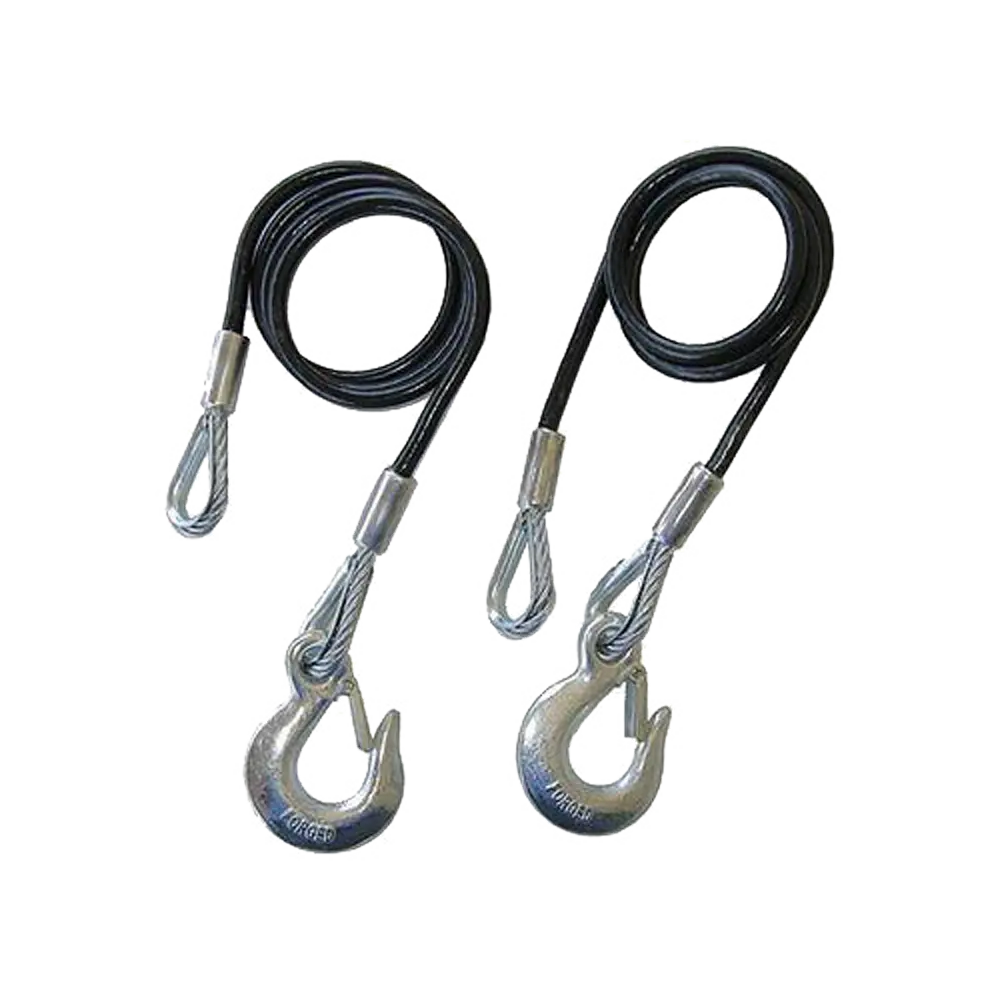 Trailer Hitch 36" Safety Cables W/ Latch Hook 10,000 Lb. (1-Pair) #Ptc-10000-36 1