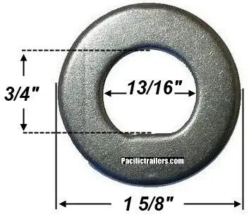 3/4' Id Trailer Spindle Washer Flat 'D' Shape #290-0233390 1