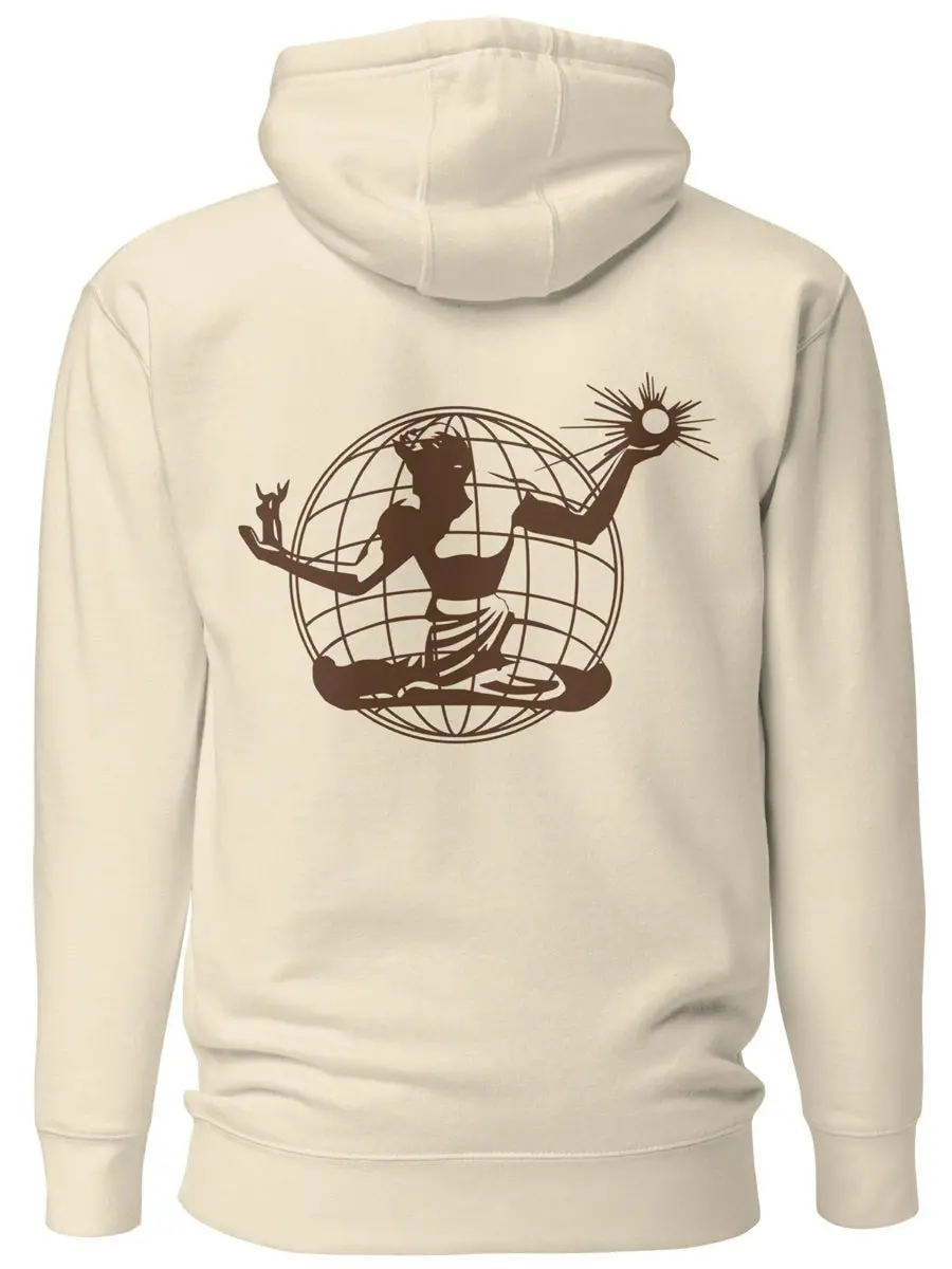 Spirit Of Detroit Worldwide Premium Unisex Hoodie - Bone / Brown 1