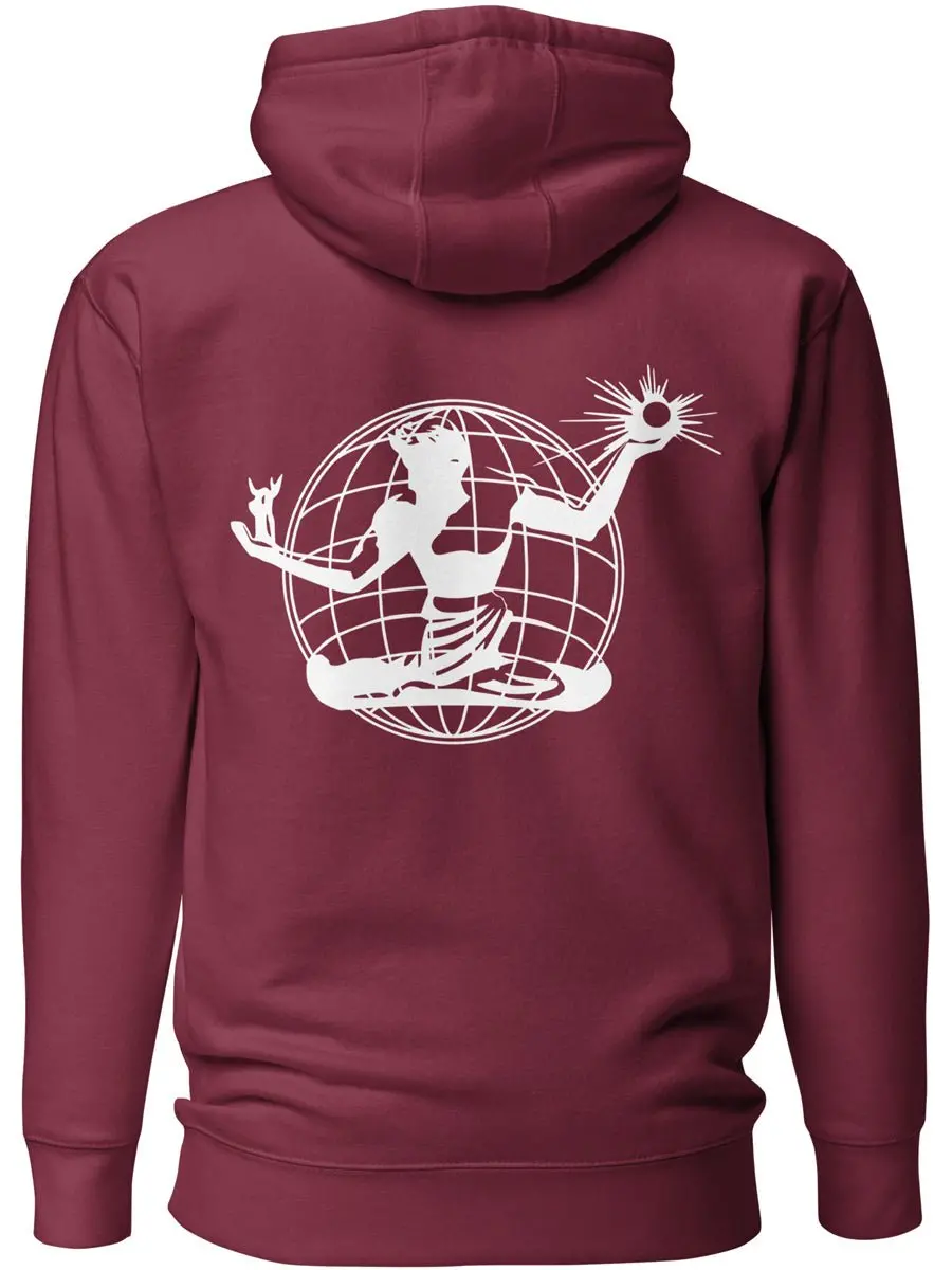 Spirit Of Detroit Worldwide Premium Unisex Hoodie - Maroon / White 1