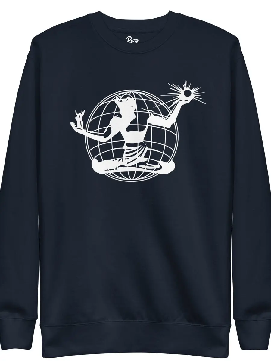 Spirit Of Detroit Worldwide Premium Sweatshirt - Navy / White 1