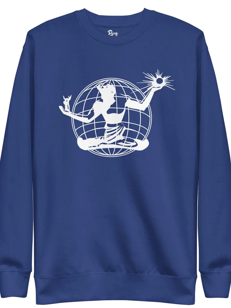 Spirit Of Detroit Worldwide Premium Sweatshirt - Royal / White 1