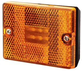 Square, Stud Mount Led Trailer Clearance/Marker Light W/Reflector - Amber # Cl-43020-A 1