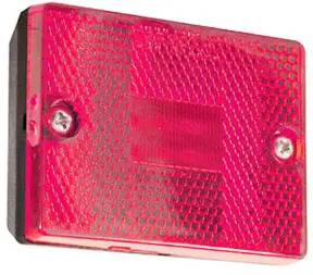Square, Stud Mount Led Trailer Clearance/Marker Light W/Reflector - Red # Cl-43020-R 1