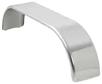 Polished Stainless Steel Fenders (9" W X 68" L) Flat Top (1-Pair) 1
