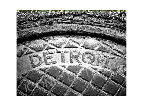 Detroit Manhole Steam Black & White Luster Or Canvas Print $35 - $430 1