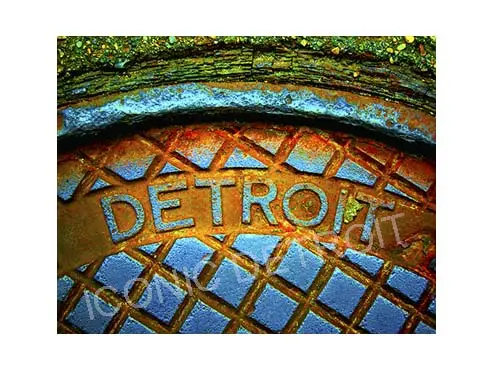 Detroit Manhole Steam Horizontal Luster Or Canvas Print $35 - $430 1