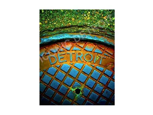 Detroit Manhole Steam Vertical Luster Or Canvas Print $35 - $430 1