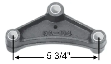 Triangular Equalizer Rocker Bar For Double Eye Springs 5 3/4" Hole Centers #Eq-104 1