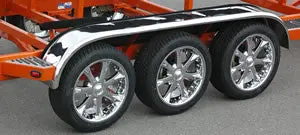 Polished Stainless Steel Trailer Triple-Axle Fenders (10" W X 102" L X 18" H) #F3f1010418pss14-Pair (1-Pair) 1