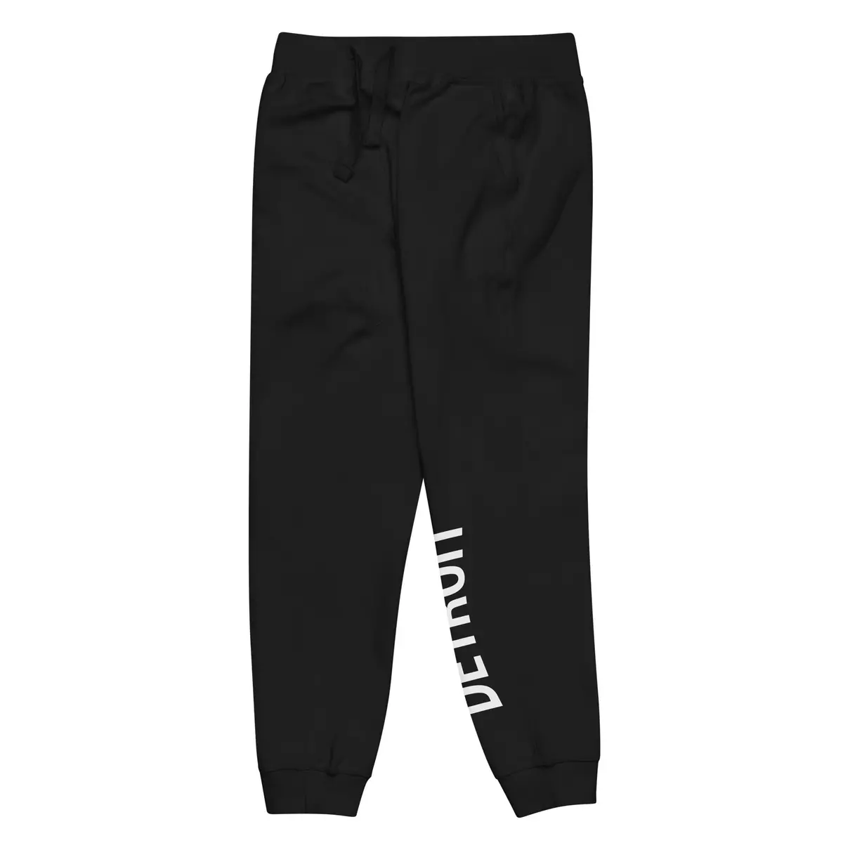 Detroit Champ Premium Unisex Fleece Sweatpants - Black / White 3