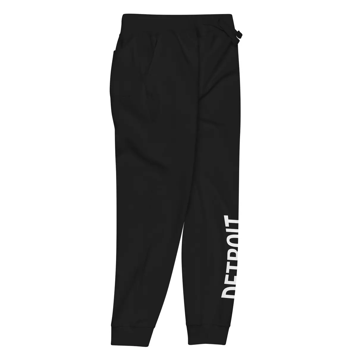 Detroit Champ Premium Unisex Fleece Sweatpants - Black / White 4
