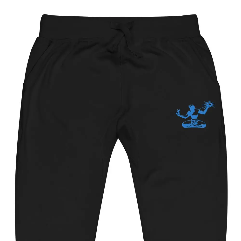 Spirit Of Detroit Premium Embroidered Unisex Fleece Sweatpants - Black / Blue 1