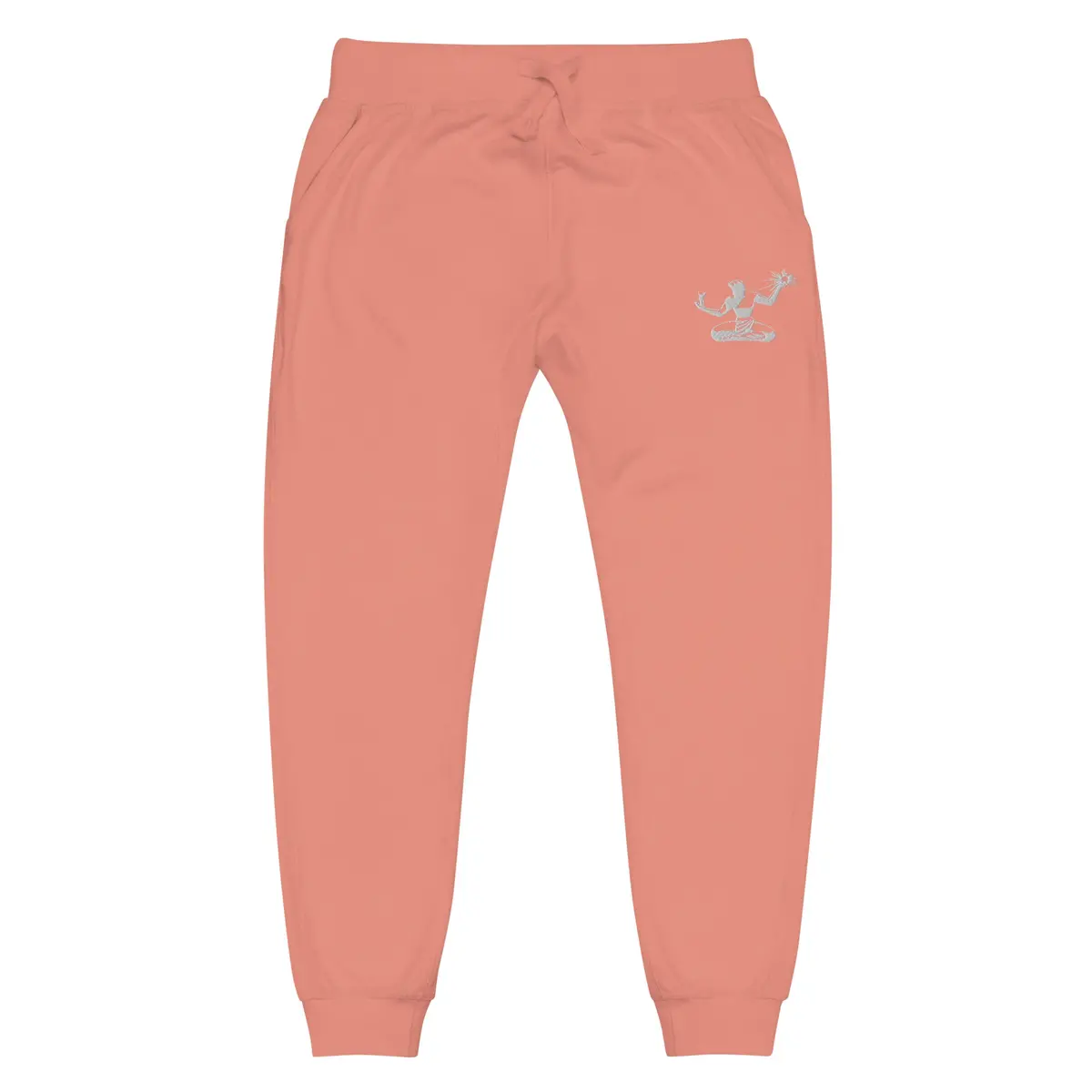 Spirit Of Detroit Premium Embroidered Unisex Fleece Sweatpants - Mauve / White 2